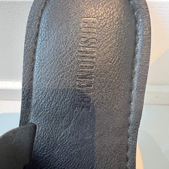 Black Leather Women's Flats - Picture 2 of 3